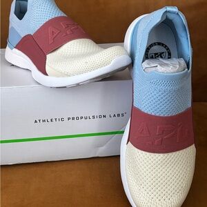APL Light Blue and Cream Slip-On Sneakers